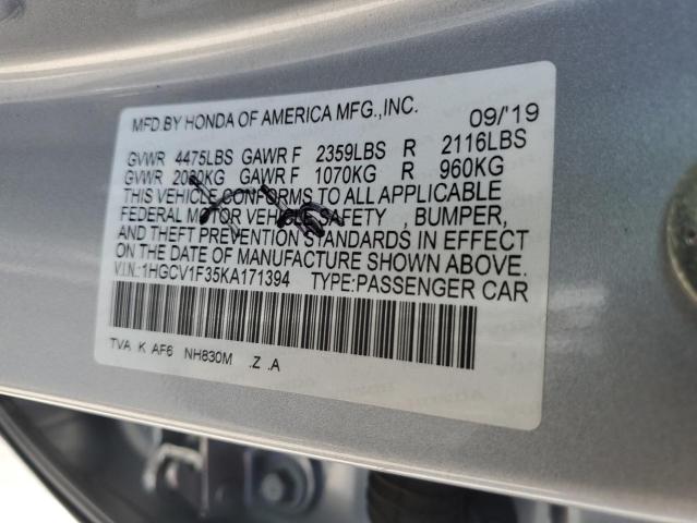 1HGCV1F35KA171394 Honda Accord Sport