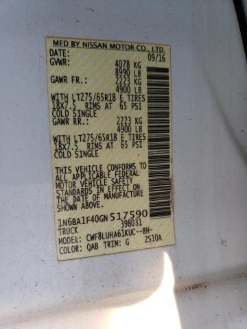 1N6BA1F40GN517590 Nissan Titan Xd Sl