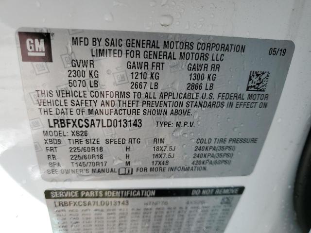 LRBFXCSA7LD013143 Buick Envision Essence
