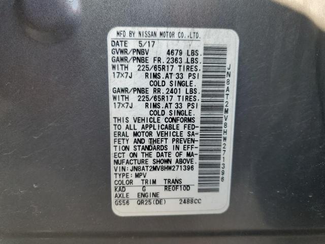 JN8AT2MV8HW271396 Nissan ROGUE S