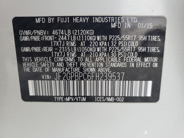 JF2GPBPC6FH239537 Subaru Xv Crosstrek 2.0i Hybrid Touring