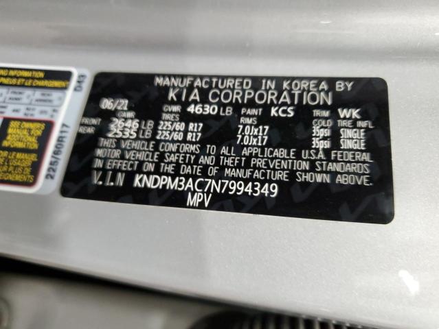 KNDPM3AC7N7994349 KIA Sportage Lx