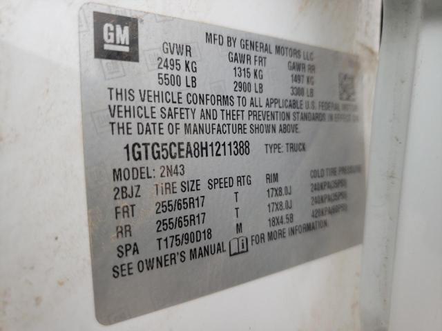 1GTG5CEA8H1211388 GMC CANYON SLE