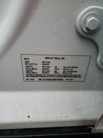 5YJYGAEEXMF259594 Tesla Model Y