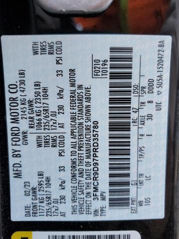 3FMCR9D97PRD35780 Ford Bronco Sport Badlands
