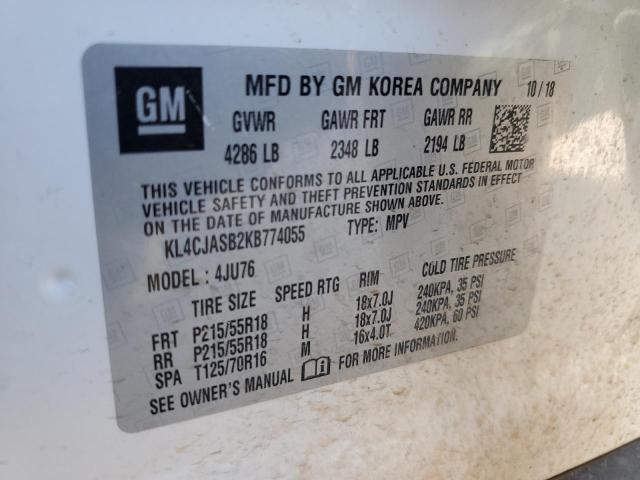 KL4CJASB2KB774055 Buick Encore Preferred