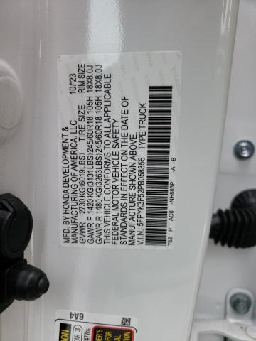 5FPYK3F52PB058356 Honda Ridgeline Rtl