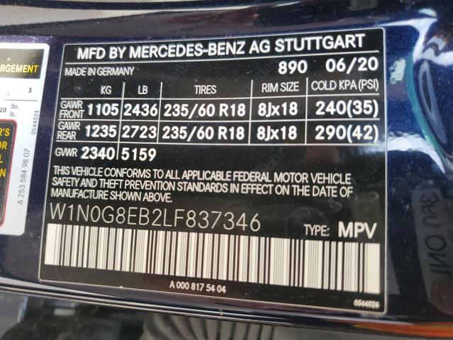 W1N0G8EB2LF837346 Mercedes-Benz Glc 300 4matic