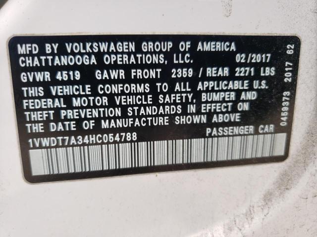 1VWDT7A34HC054788 Volkswagen Passat R-line