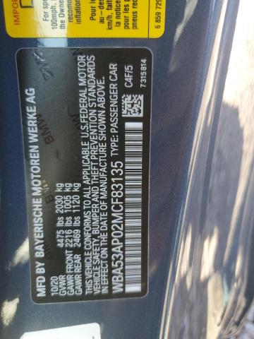 WBA53AP02MCF83135 BMW 430I