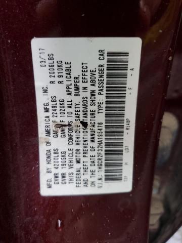 1HGCR2F32HA195476 Honda ACCORD LX
