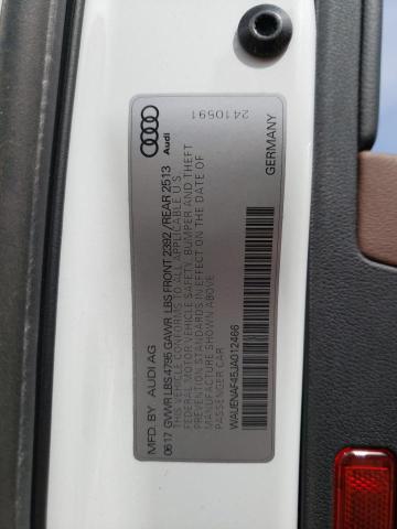 WAUENAF45JA012466 Audi A4 Premium Plus