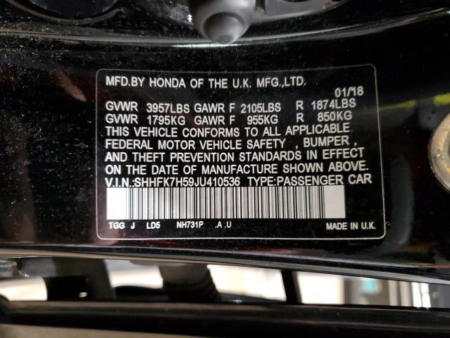 SHHFK7H59JU410536 Honda CIVIC EX