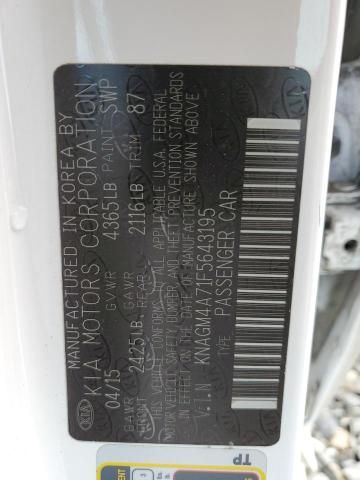 KNAGM4A71F5643195 KIA Optima Lx