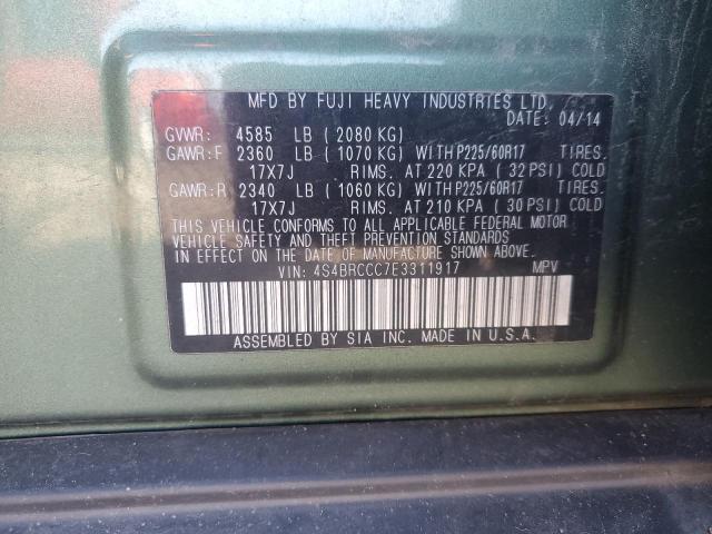 4S4BRCCC7E3311917 Subaru Outback 2.5i Premium