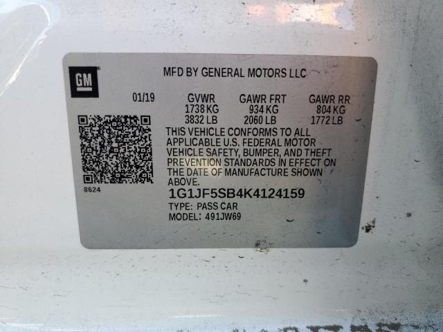 1G1JF5SB4K4124159 Chevrolet Sonic Premier