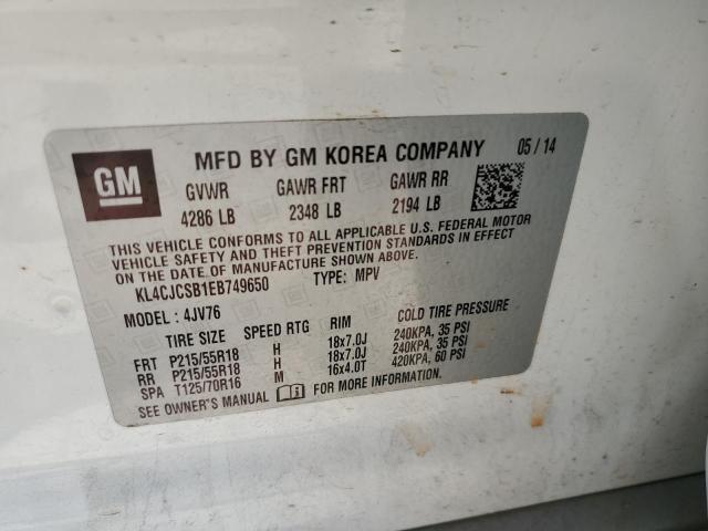 KL4CJCSB1EB749650 Buick Encore