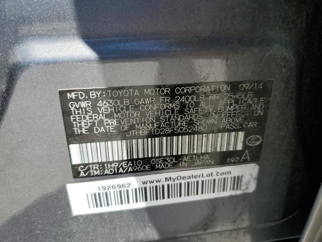 JTHBF1D28F5052480 Lexus IS 250