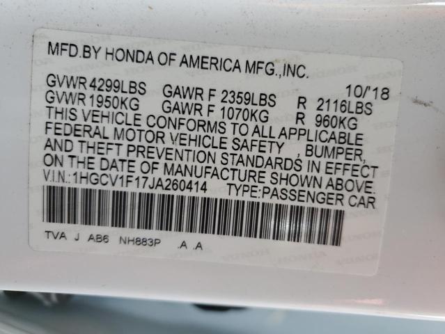 1HGCV1F17JA260414 Honda ACCORD LX