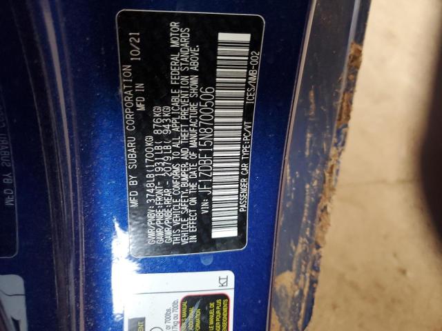 JF1ZDBF15N8700506 Subaru Brz Limited