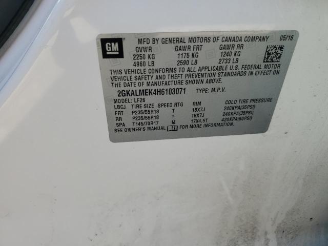 2GKALMEK4H6103071 GMC Terrain Sle