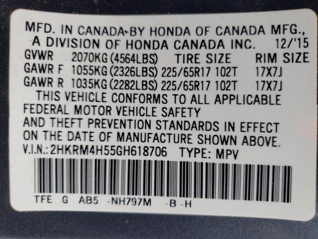 2HKRM4H55GH618706 Honda CR-V EX