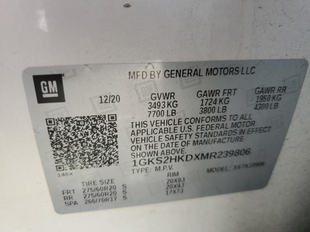 1GKS2HKDXMR239806 GMC Yukon Xl K1500 At4