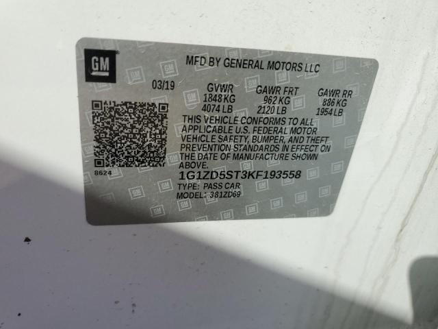 1G1ZD5ST3KF193558 Chevrolet MALIBU LT