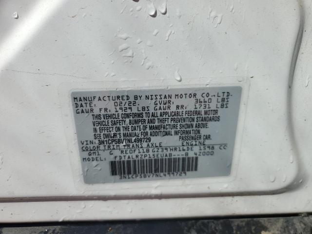 3N1CP5BV7NL499729 Nissan KICKS S