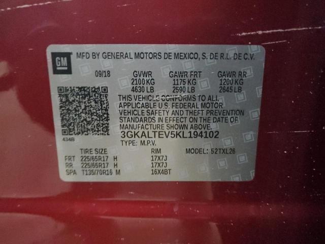 3GKALTEV5KL194102 GMC Terrain Sle