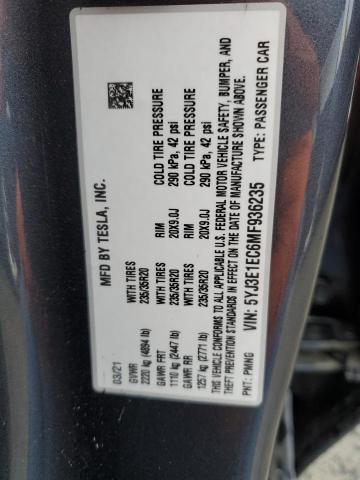 5YJ3E1EC6MF936235 Tesla MODEL 3