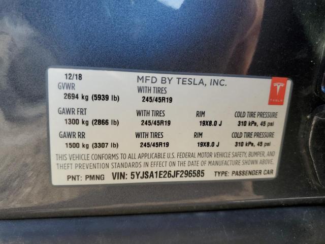 5YJSA1E26JF296585 Tesla MODEL S