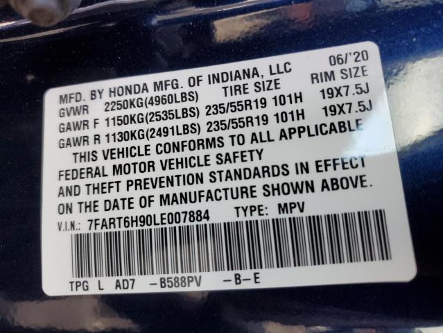 7FART6H90LE007884 Honda Cr-v Touring