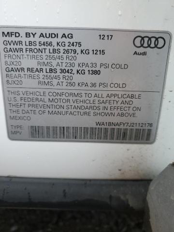 WA1BNAFY7J2112176 Audi Q5 Premium Plus
