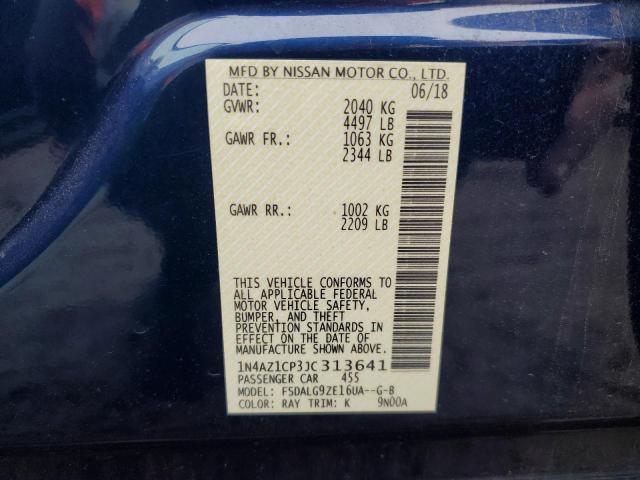 1N4AZ1CP3JC313641 Nissan LEAF S