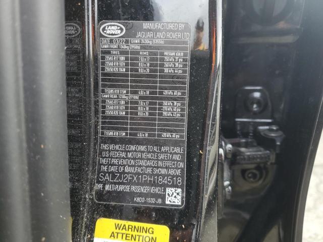SALZJ2FX1PH184518 Land Rover Range Rover Evoque S