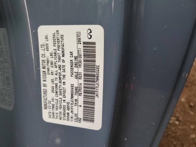JN1FV7LK7NM660492 Infiniti Q60 Red Sport 400