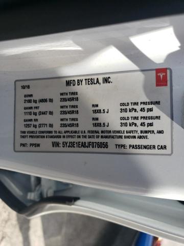 5YJ3E1EA8JF076056 Tesla MODEL 3