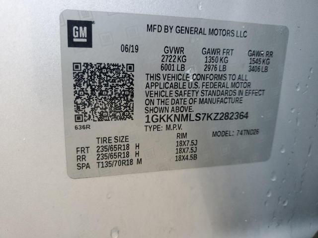 1GKKNMLS7KZ282364 GMC Acadia Slt-1