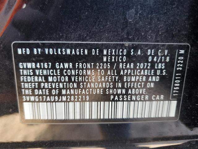 3VWG17AU9JM282219 Volkswagen GOLF S