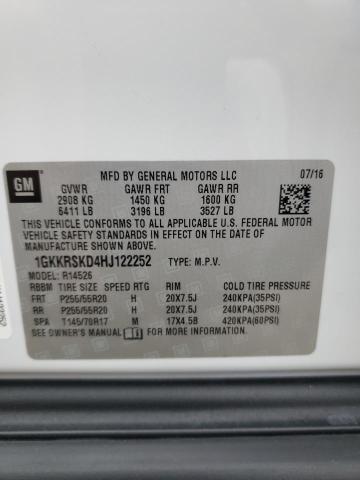 1GKKRSKD4HJ122252 GMC Acadia Limited Slt-2