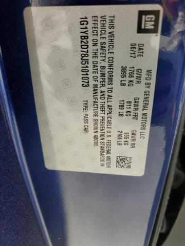1G1YB2D78J5101073 Chevrolet Corvette Stingray 1lt