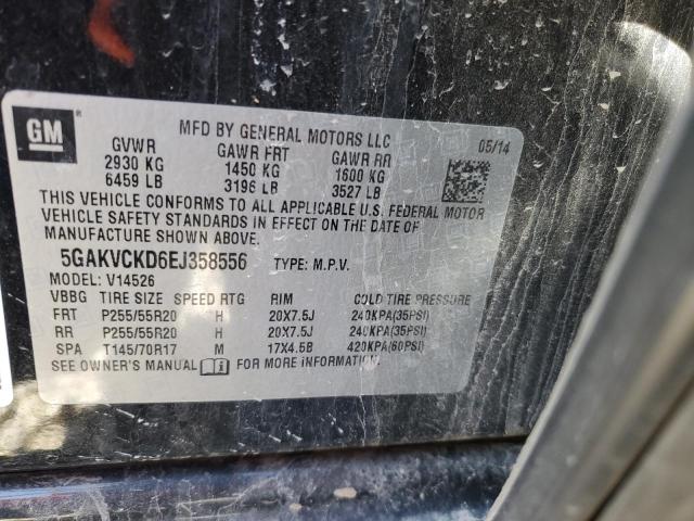 5GAKVCKD6EJ358556 Buick Enclave