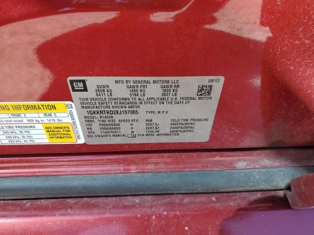 1GKKRTKD2EJ157065 GMC Acadia Denali