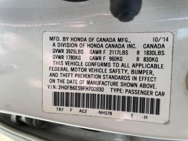 2HGFB6E59FH700830 Honda CIVIC SI