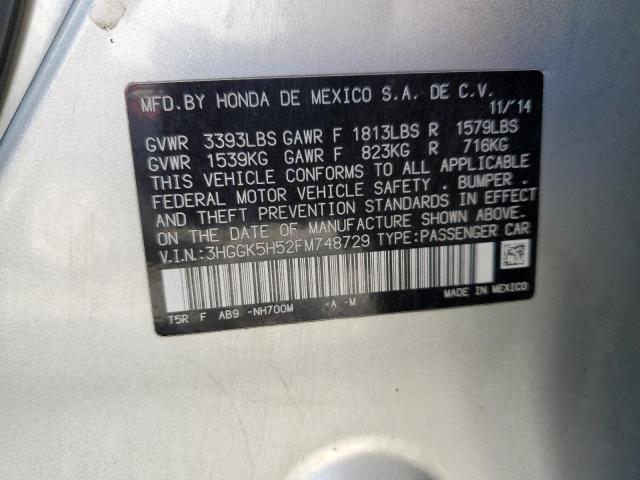 3HGGK5H52FM748729 Honda FIT LX
