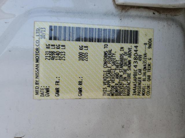 1N4AA5AP8EC438044 Nissan MAXIMA S