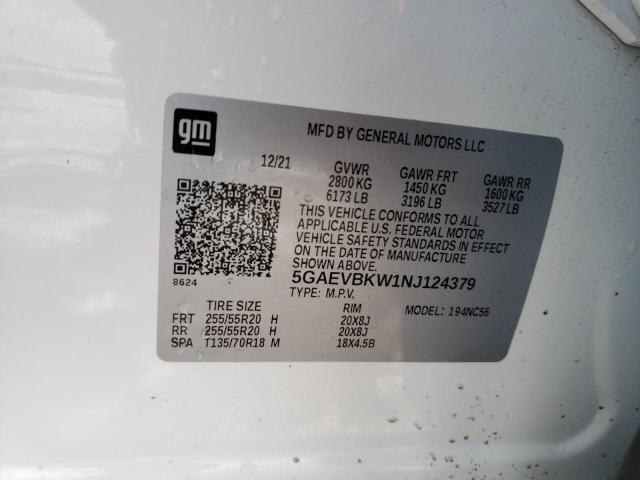 5GAEVBKW1NJ124379 Buick Enclave Premium
