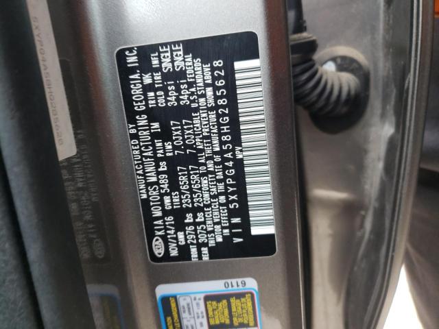 5XYPG4A58HG285628 KIA SORENTO LX