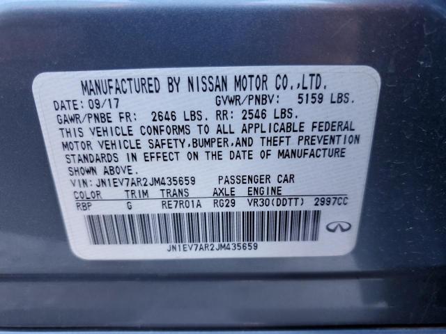 JN1EV7AR2JM435659 Infiniti Q50 LUXE